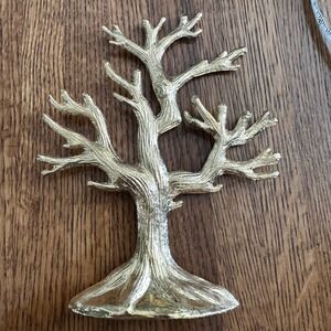 Unbranded Jewelry Tree Stand Unisex OS Gold Metal Nature Decor Organizer